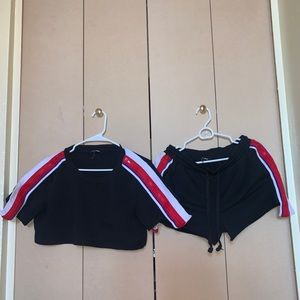Fashion Nova Crop Top and Shorts Set